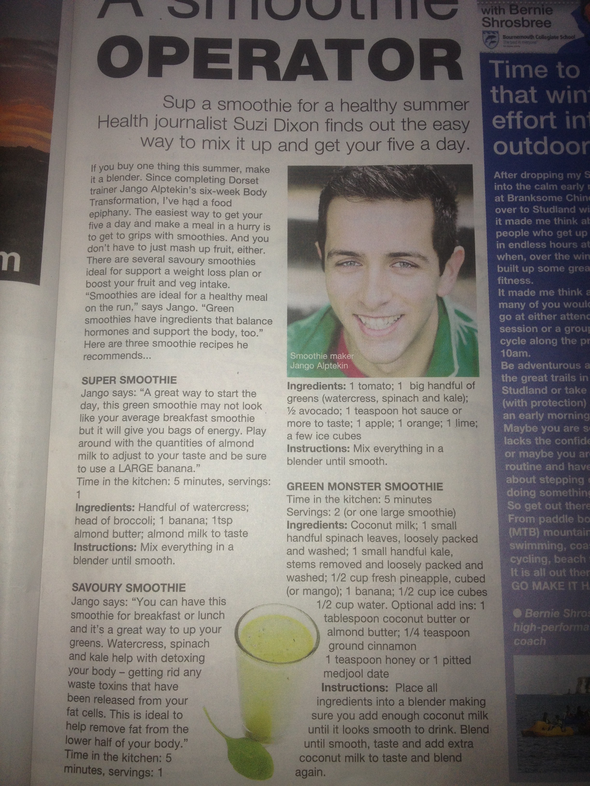 Are Smoothies Good To Have?? bournemouth fitness boot camp in the bournemouth echo mag Personal Trainer e1375255722187 Are Smoothies Good To Have??